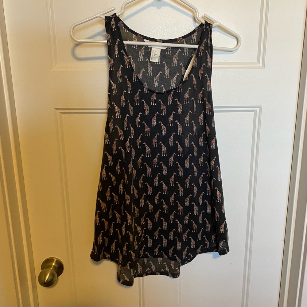 Giraffe print tank top H&M size M